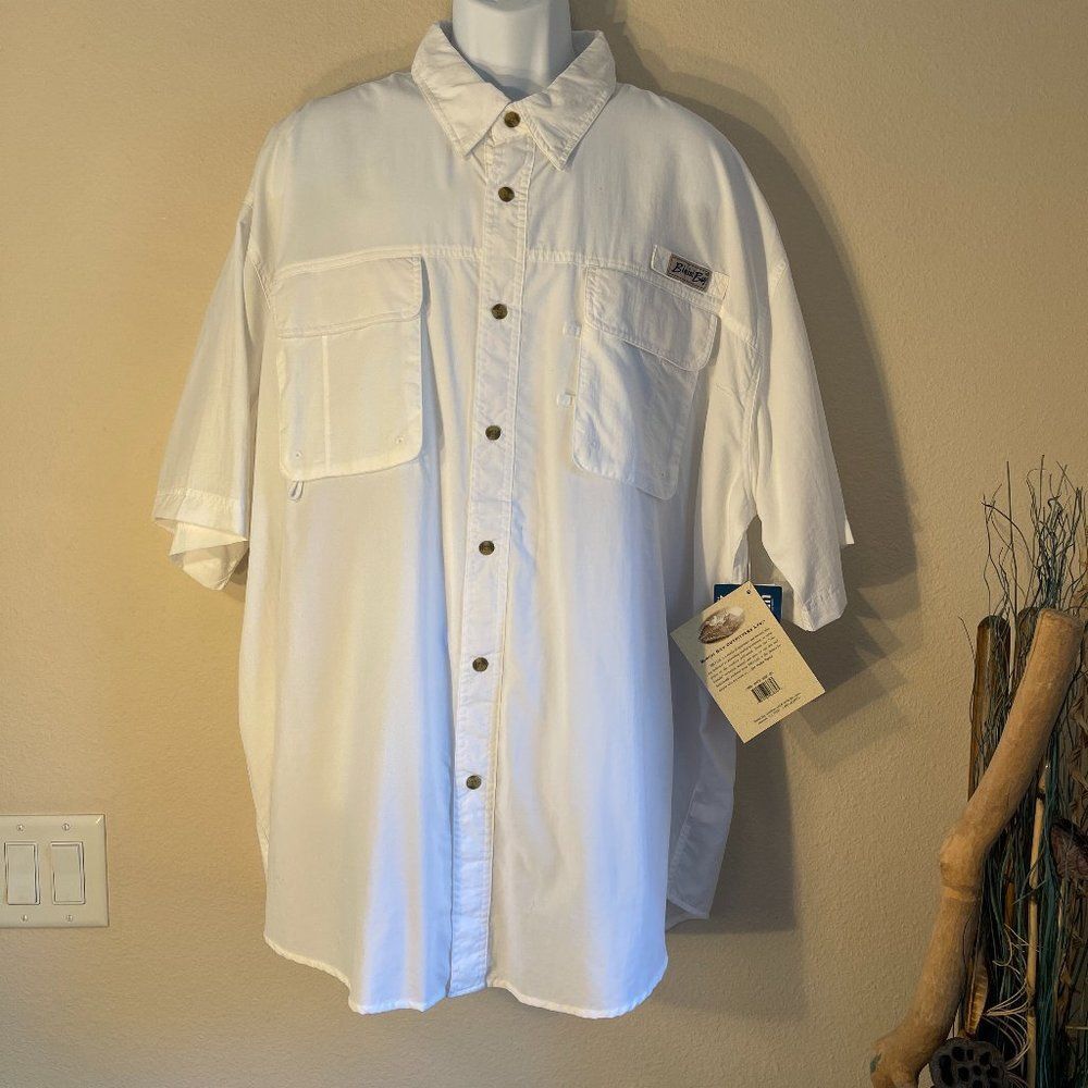 Bimini Bay Outfitters Fishing Shirt 3XL White UPF 50 Vented NWT
